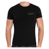 Bomulds T-shirt sort med firmalogo på bryst