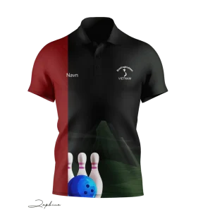 Trøje Vietnam Bowling Polo med logo og navn